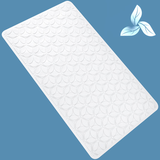 Non Slip Bathtub Mat | Real Rubber Bath Mat for Tub and Shower, Bath Mat for Daily Safety, Pet Dog Bath Mat, Soft No-Slip Bath Mat | Nonskid Bathroom Tub Mat