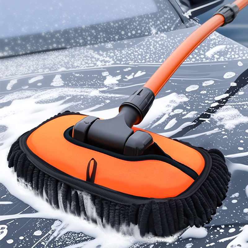 Couradic Car Wash Mop Kit - Car Cleaning Mop with Long Handle Stainless Steel Pole