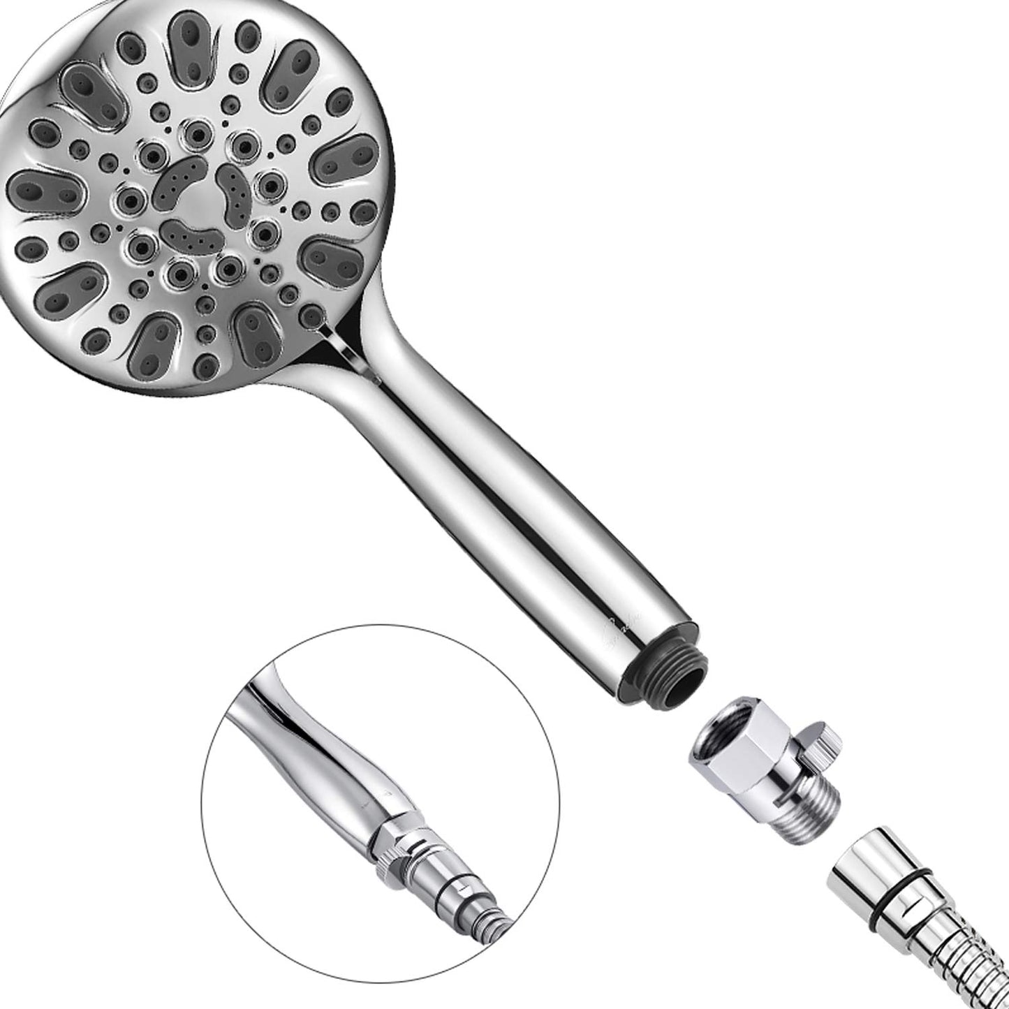 Couradric Shower Head Shut Off Valve with Handle Lever, Brass Water Flow Control Valve with G1/2 Universal Size for Shower Arm and Hose, CRC-FC001