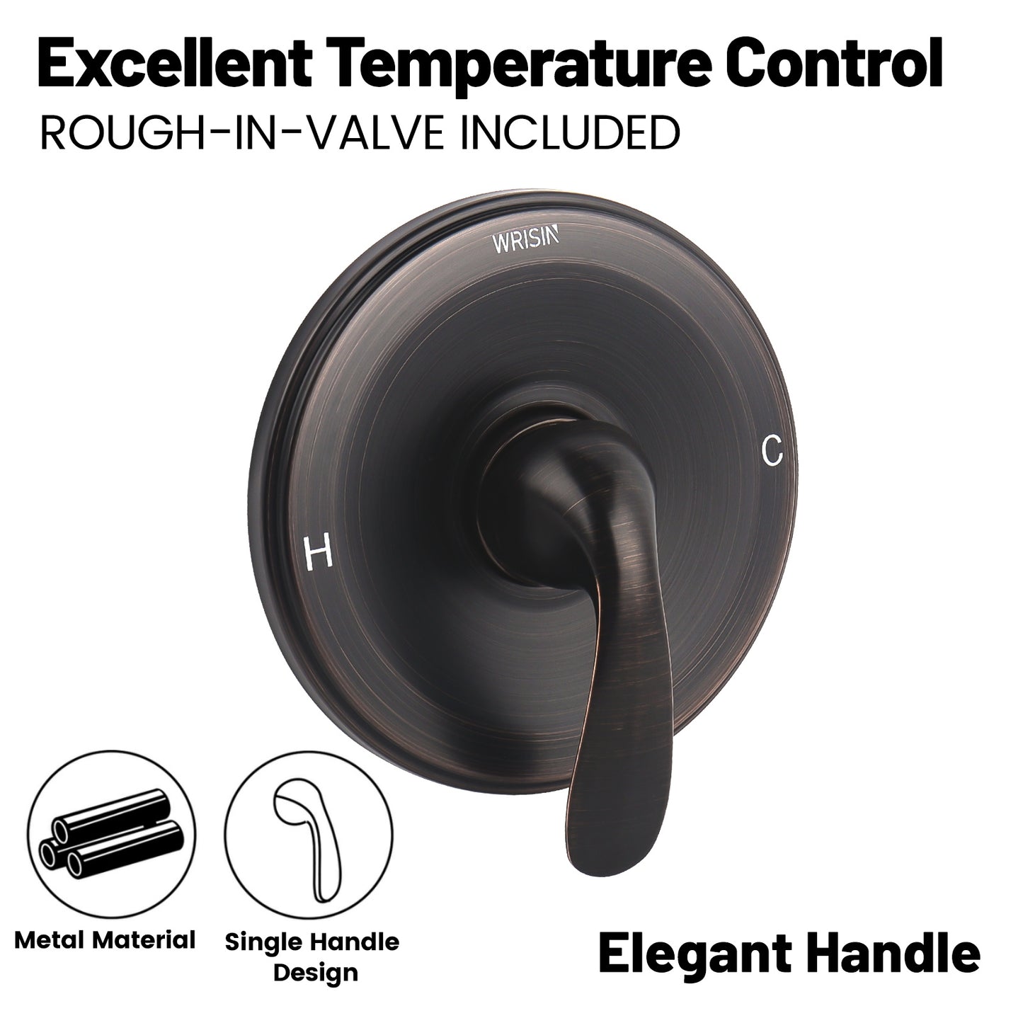 Couradric Shower and Tub Faucet Set - with Tub Spout (Valve Included), Black Shower Head and Handle Set with Handheld,Matte Black