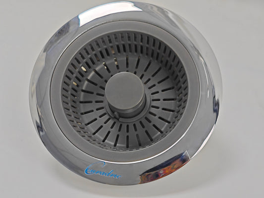 Couradric Kitchen Sink Traps Clog-Free Stainless Steel Sink Strainer, Chrome gray