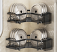 Couradric 5-Piece Corner Shower Caddy Set -Includes Corner Shelf, Soap Holder, Toothbrush Holder, Strong Load-Bearing Without Drilling