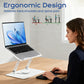 Couradric Aluminum Laptop Stand – 360° Rotating, Ergonomic Foldable, for 11-17.3",White