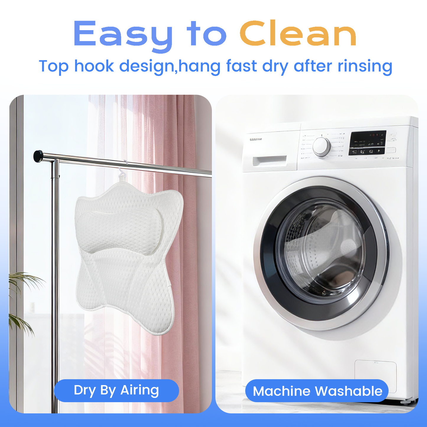 Couradic Bath Pillow Ergonomic Luxury Bathtub Pillow with Head,Neck, Shoulder and Back Support, 4D Bath Pillows for tub with 6 Powerful Suction Cups, Fits All Bathtub