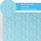 Bathtub Mat Non Slip - Natural Rubber Bath Tub Shower Safety Mat - 16 x 28 Inch Shower Mats with Suction Cups - Delicate Diamond Pattern - Softer - BPA Free - Machine Washable - Elegant Blue