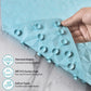 Bathtub Mat Non Slip - Natural Rubber Bath Tub Shower Safety Mat - 16 x 28 Inch Shower Mats with Suction Cups - Delicate Diamond Pattern - Softer - BPA Free - Machine Washable - Elegant Blue