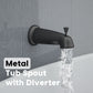 Couradric Shower and Tub Faucet Set - with Tub Spout (Valve Included), Black Shower Head and Handle Set with Handheld,Matte Black