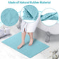 Bathtub Mat Non Slip - Natural Rubber Bath Tub Shower Safety Mat - 16 x 28 Inch Shower Mats with Suction Cups - Delicate Diamond Pattern - Softer - BPA Free - Machine Washable - Elegant Blue