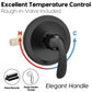 Couradric Shower and Tub Faucet Set - with Tub Spout (Valve Included), Black Shower Head and Handle Set with Handheld,Matte Black