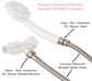 Couradric Shower Hose,  Stainless Steel Showerhead Hose with G1/2 Universal Brass Connector,