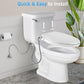 Couradric White Elongated Bidet Toilet Seat