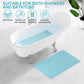 Bathtub Mat Non Slip - Natural Rubber Bath Tub Shower Safety Mat - 16 x 28 Inch Shower Mats with Suction Cups - Delicate Diamond Pattern - Softer - BPA Free - Machine Washable - Elegant Blue
