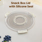 Couradric Snackle Box Container, 6 Compartment Divided Serving Tray with Lid and Handle, Snack Tray for Candy, Fruits, Nuts, Snacks