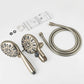 Couradric Dual Shower Head, 35 Spray Setting 2 in 1 Handheld Shower Heads Combo with Extra Long Stainless Steel Hose, High Pressure Model, Brushed Nickel, 5"