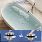 Couradric Universal Pop Up Bathtub Drain Stopper and Cover, Tip Toe Bath Drain Plug, Replaces Lift and Turn, Tip-Toe and Trip Lever Drains for Tub, Easy to Install and Clean, Solid Brass Metal