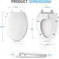 Couradric White Elongated Bidet Toilet Seat