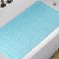 Bathtub Mat Non Slip - Natural Rubber Bath Tub Shower Safety Mat - 16 x 28 Inch Shower Mats with Suction Cups - Delicate Diamond Pattern - Softer - BPA Free - Machine Washable - Elegant Blue