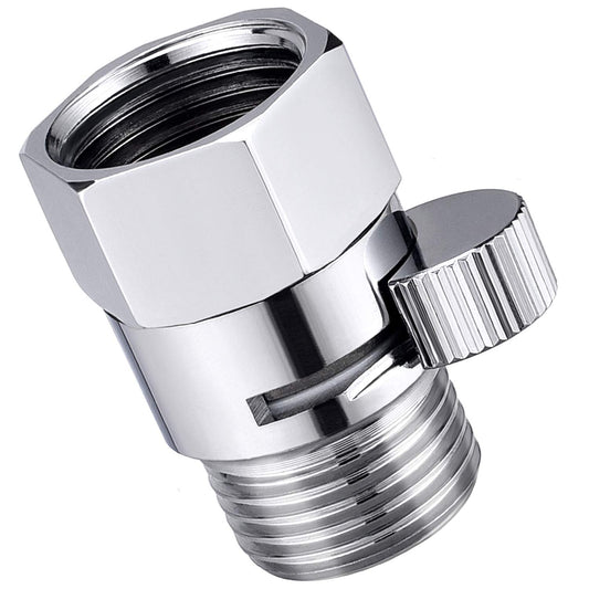 Couradric Shower Head Shut Off Valve with Handle Lever, Brass Water Flow Control Valve with G1/2 Universal Size for Shower Arm and Hose, CRC-FC001