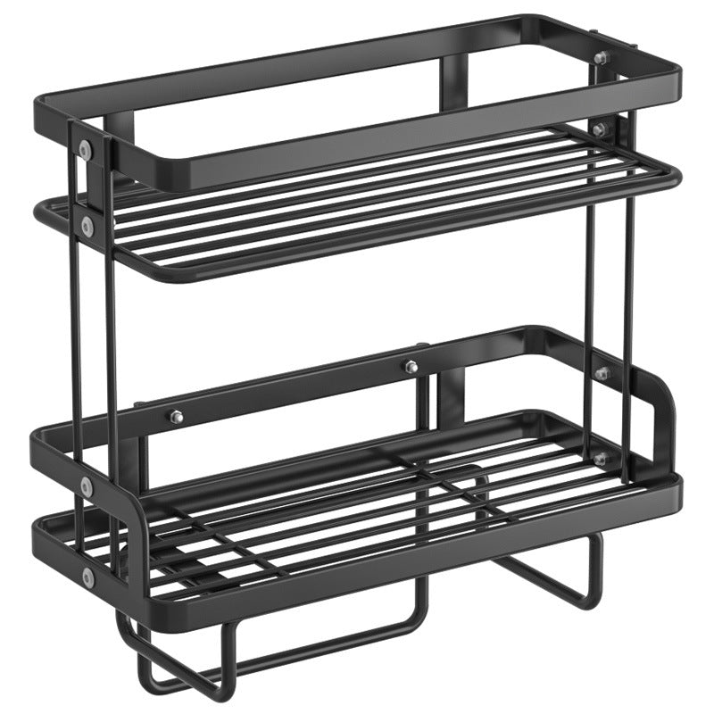Couradric Over The Toilet Storage Shelf , 2-Tier Space Saver, No Drill Stand/Hang,Black