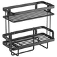 Couradric Over The Toilet Storage Shelf , 2-Tier Space Saver, No Drill Stand/Hang,Black
