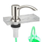 Couradric Soap Dispenser for Kitchen Sink and Tube Kit, 39" Tube Connects Directly to Soap Bottle, No More Refills (Brushed Nickel No Bottle)