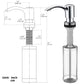 Couradric Soap Dispenser for Kitchen Sink and Tube Kit, 39" Tube Connects Directly to Soap Bottle, No More Refills (Brushed Nickel No Bottle)