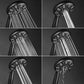 Couradric Handheld Shower Head, 6 Spray Setting High Pressure Shower Head with Brass Swivel Ball Bracket and Extra Long Stainless Steel Hose, Brushed Nickel, 5"