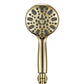 Couradric Handheld Shower Head, 6 Spray Setting High Pressure Shower Head with Brass Swivel Ball Bracket and Extra Long Stainless Steel Hose, Brushed Nickel, 5"