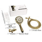 Couradric Handheld Shower Head, 6 Spray Setting High Pressure Shower Head with Brass Swivel Ball Bracket and Extra Long Stainless Steel Hose, Brushed Nickel, 5"